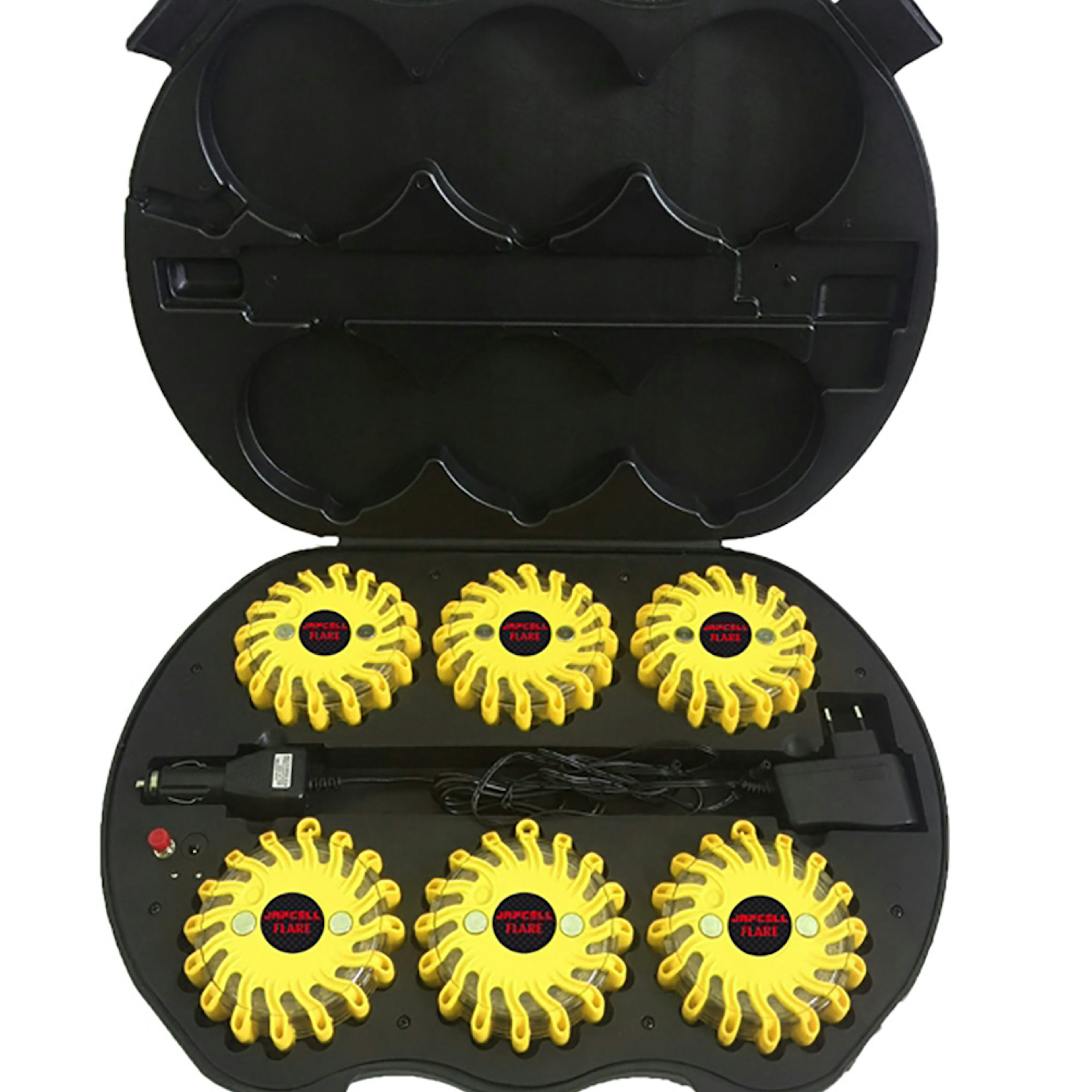 Varningsljus Japcell Flare Uppladdningsbar Inkl. Laddare & Batteri 6-Pack