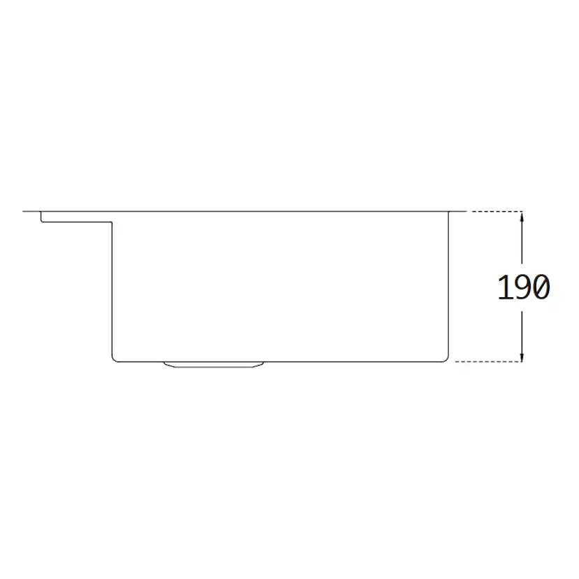 Diskho Lavabo Kubus 520 Soft 530 mm Rostfri Enkel med Korgventil & Vattenlås