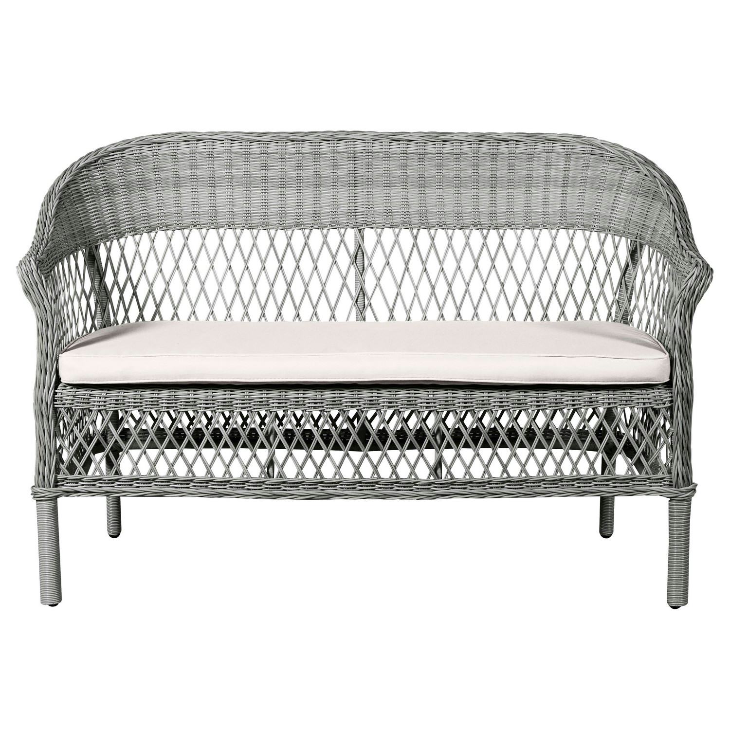 Trädgårdssoffa VILA Hven Rottingsoffa med Dyna i Sandfärg