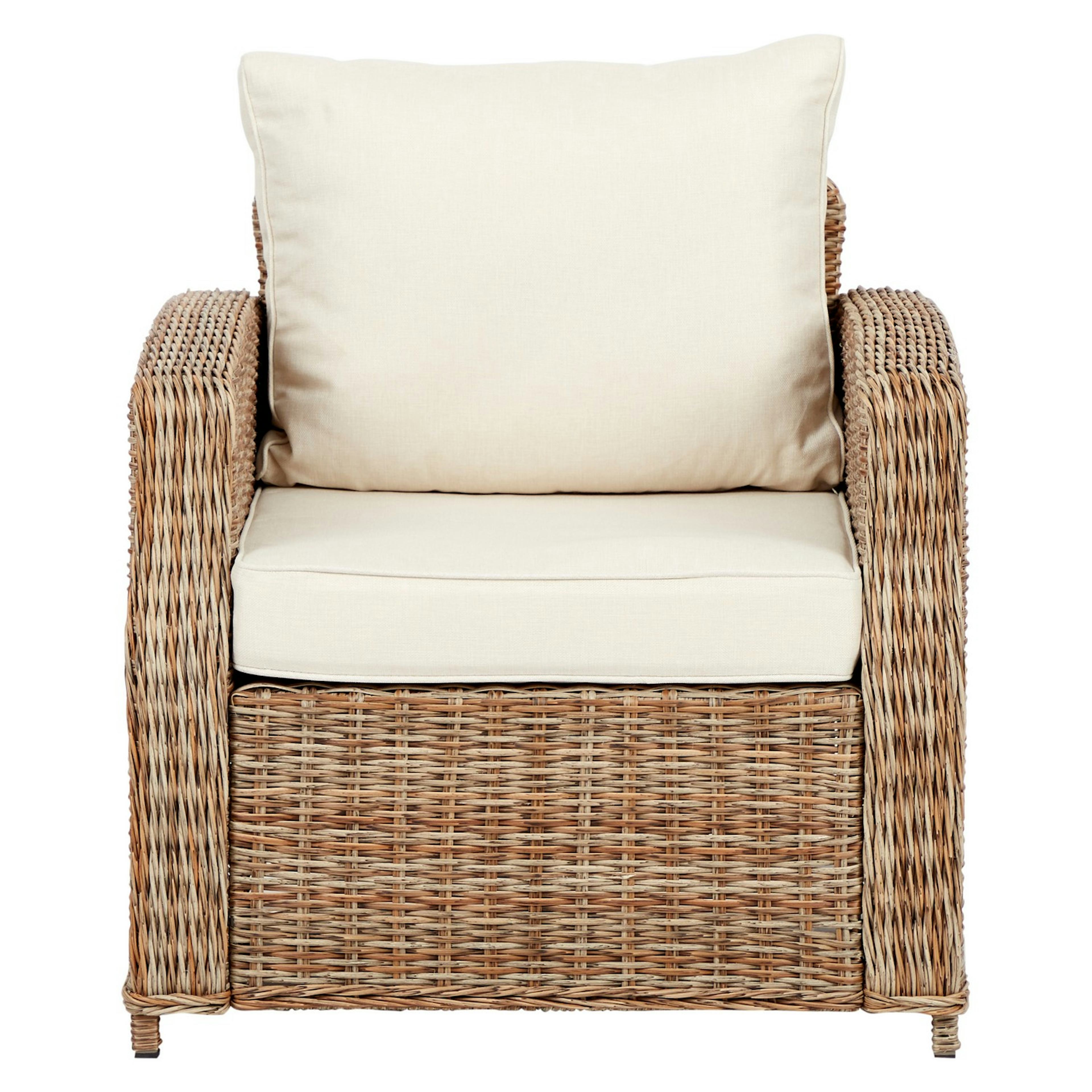 Loungefåtölj Ute VILA Gotland i Konstrotting med Dynor