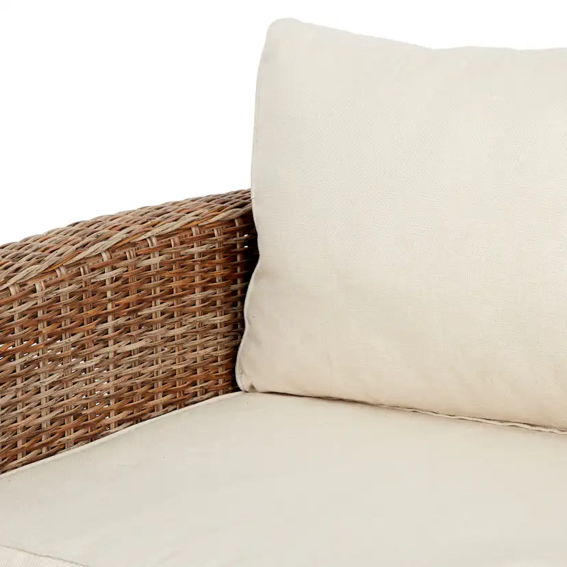 Loungesoffa VILA Gotland 3-sits Trädgårdssoffa i Konstrotting med Dynor