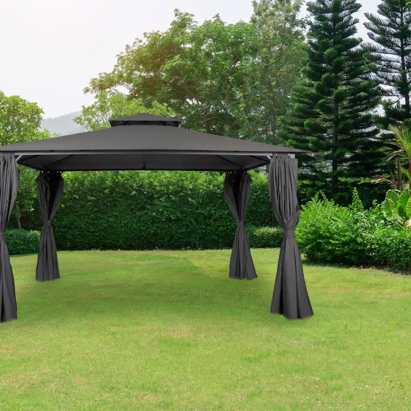 Paviljong Outfit Danni Trädgårdspaviljong med Robust Metallram och Myggnät