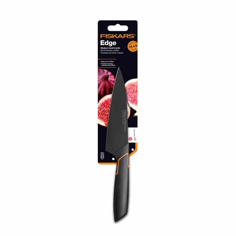 Fiskars Kockkniv Edge – 15 cm Allroundkniv i Helgjutet Rostfritt Stål