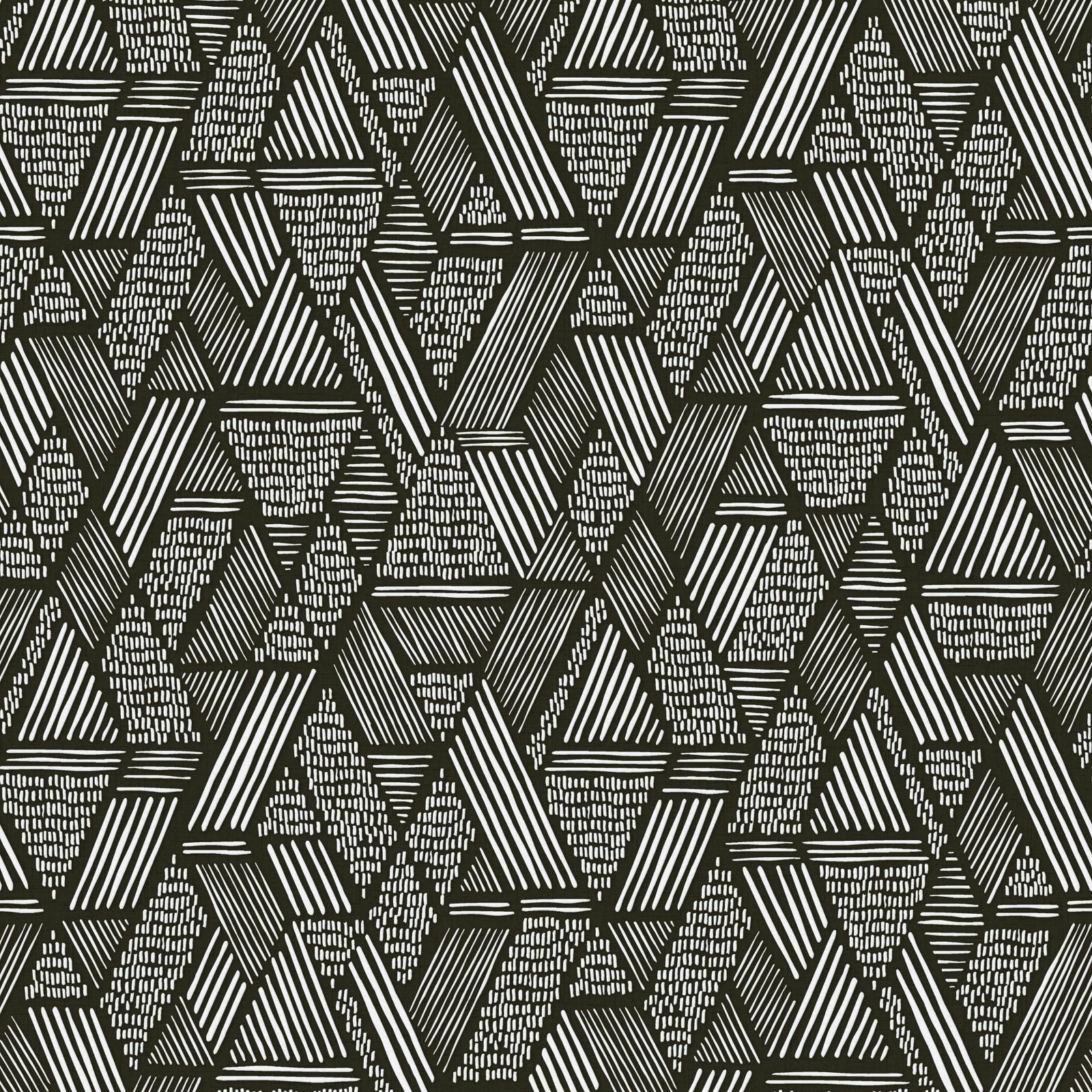 Tapet WOW Ethnic Stitch Svart/Vit