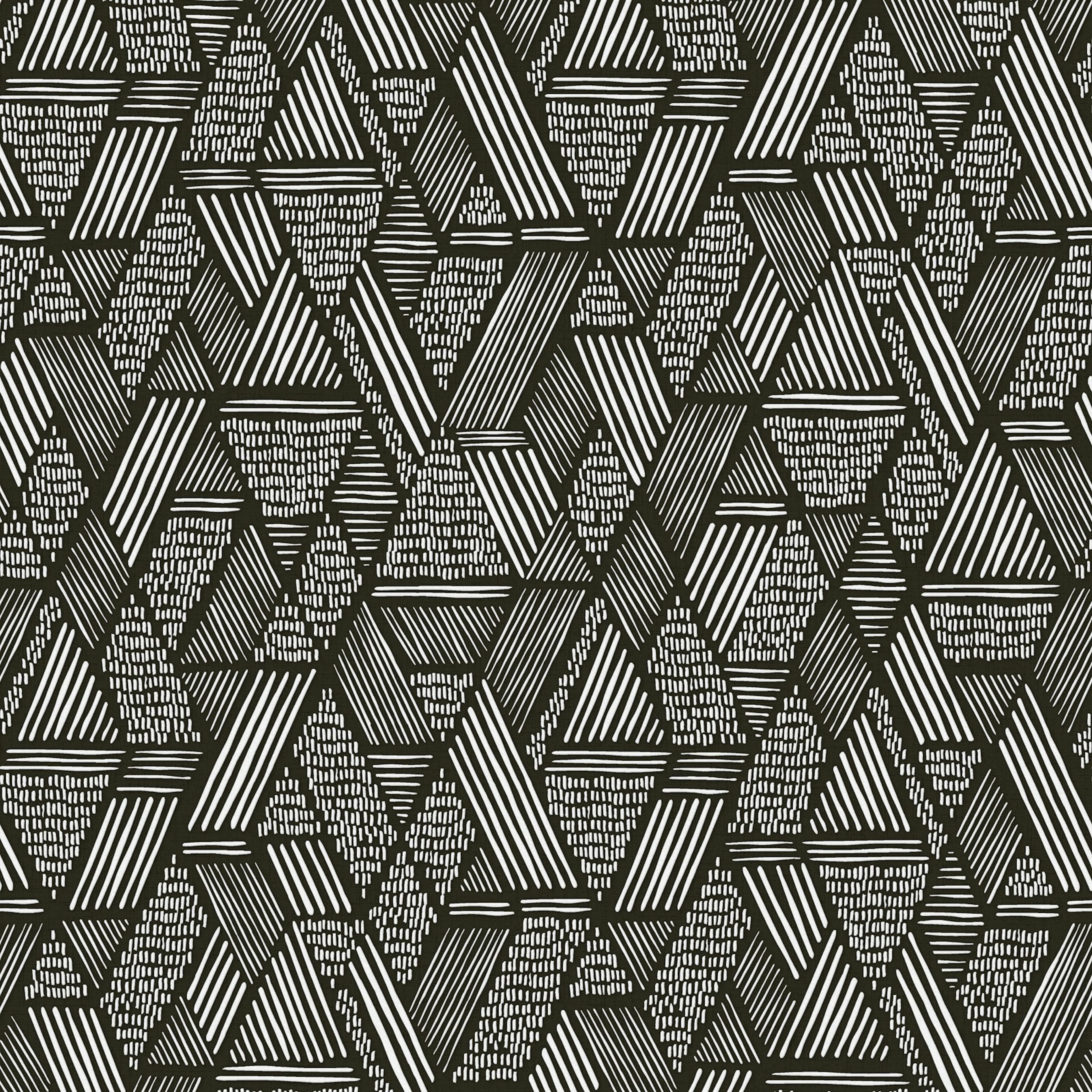 Tapet WOW Ethnic Stitch Svart/Vit