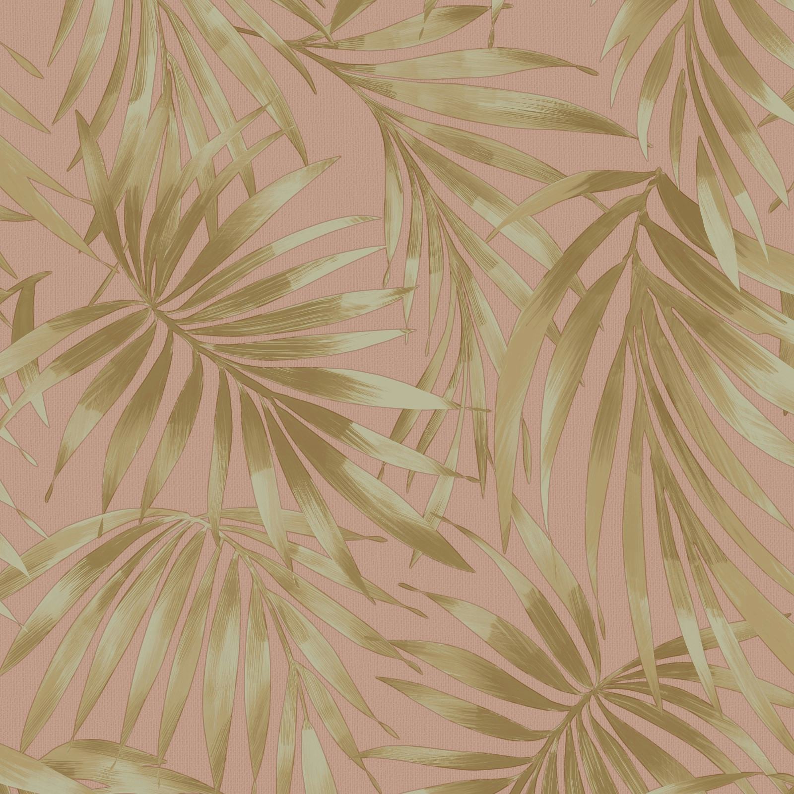 Tapet WOW Elegant Leaves Persika