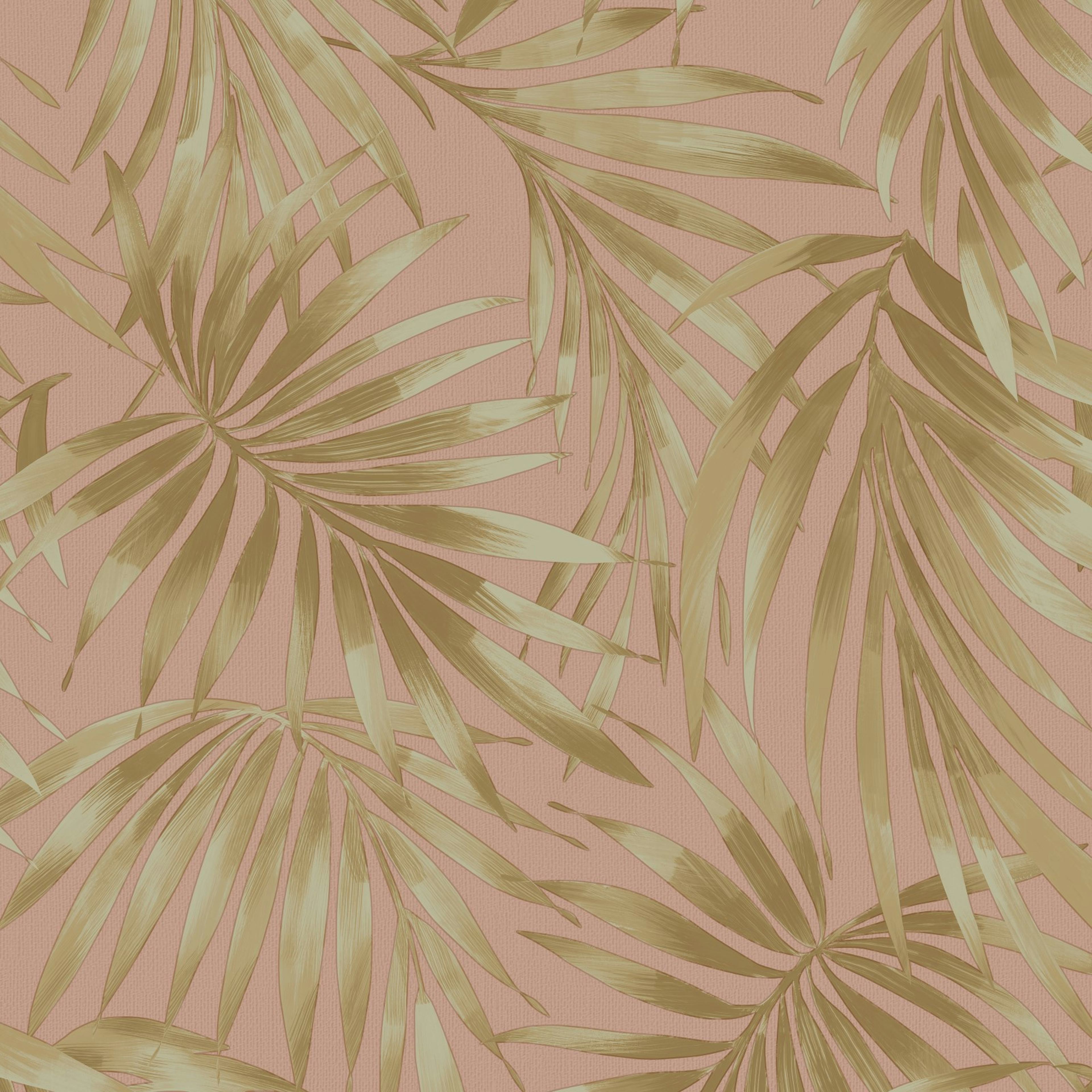 Tapet WOW Elegant Leaves Persika