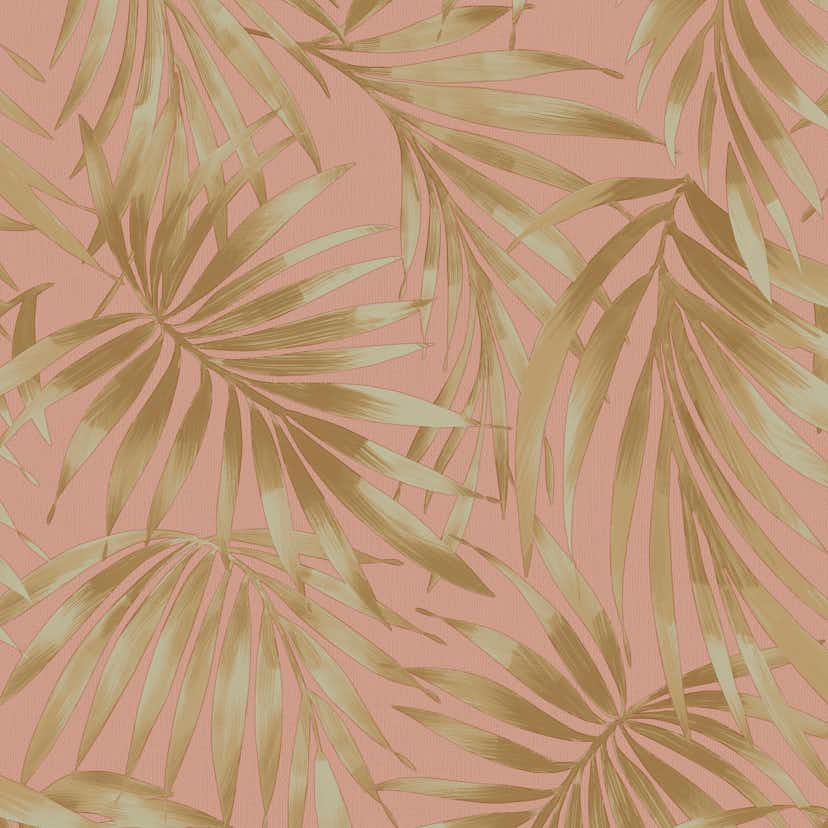 Tapet WOW Elegant Leaves Persika