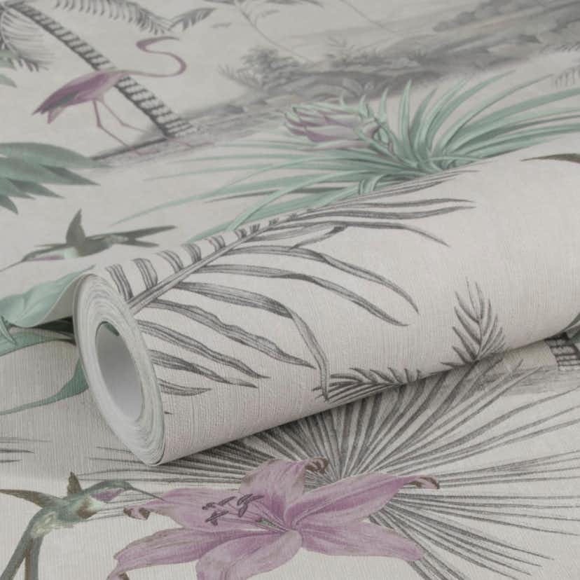 Tapet WOW Paradise Grå/Rosa