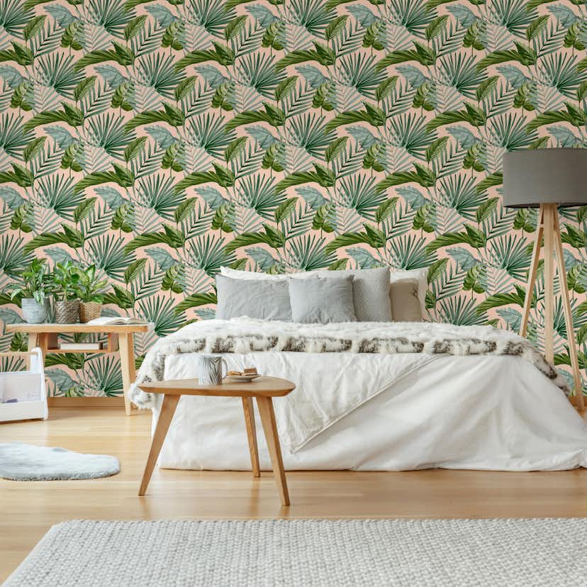 Tapet WOW Flow Grön/Persika