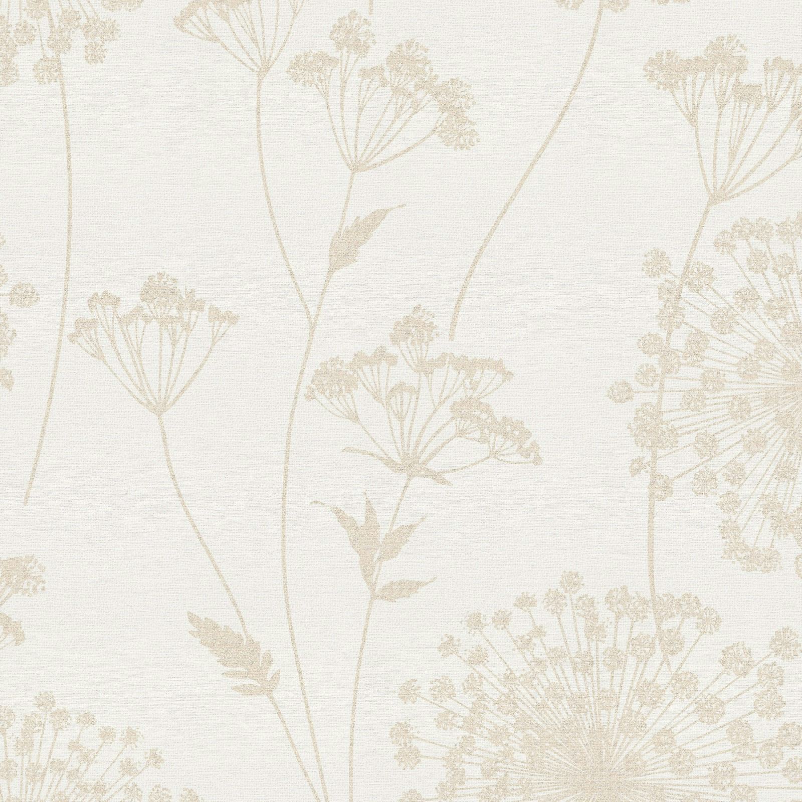 Tapet WOW Field Beige Blommor