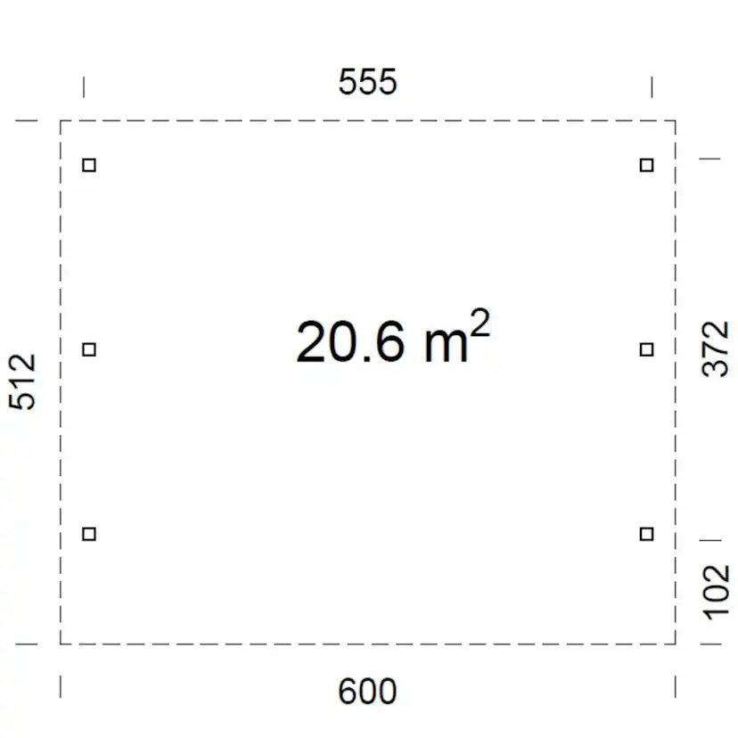 Carport Palmako Karl 20,6 m2