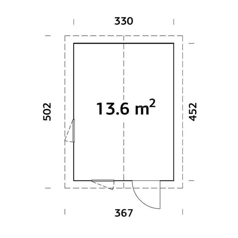 Stuga Palmako Ly 13,6 m2