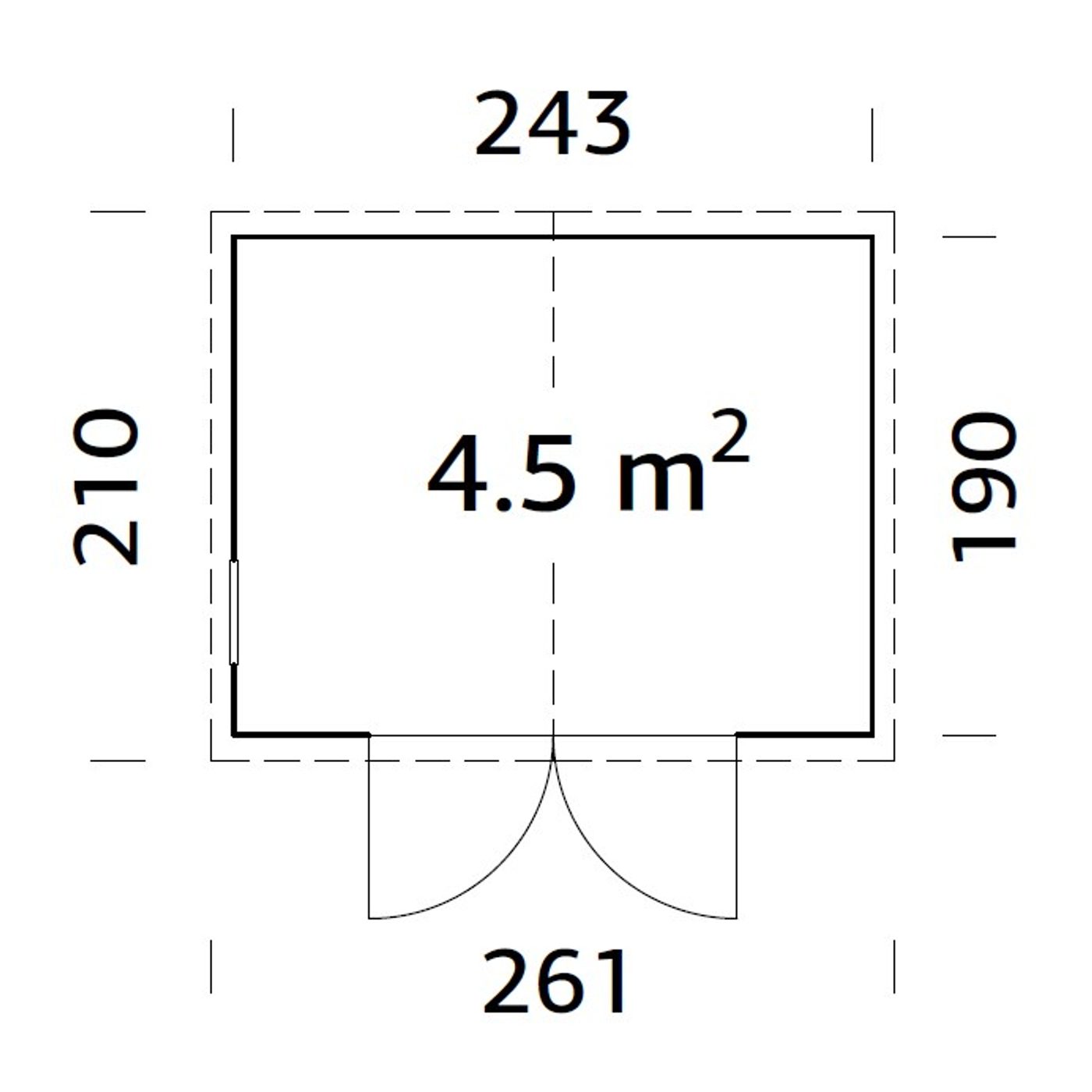 Förråd Palmako Dan 4,6 m2