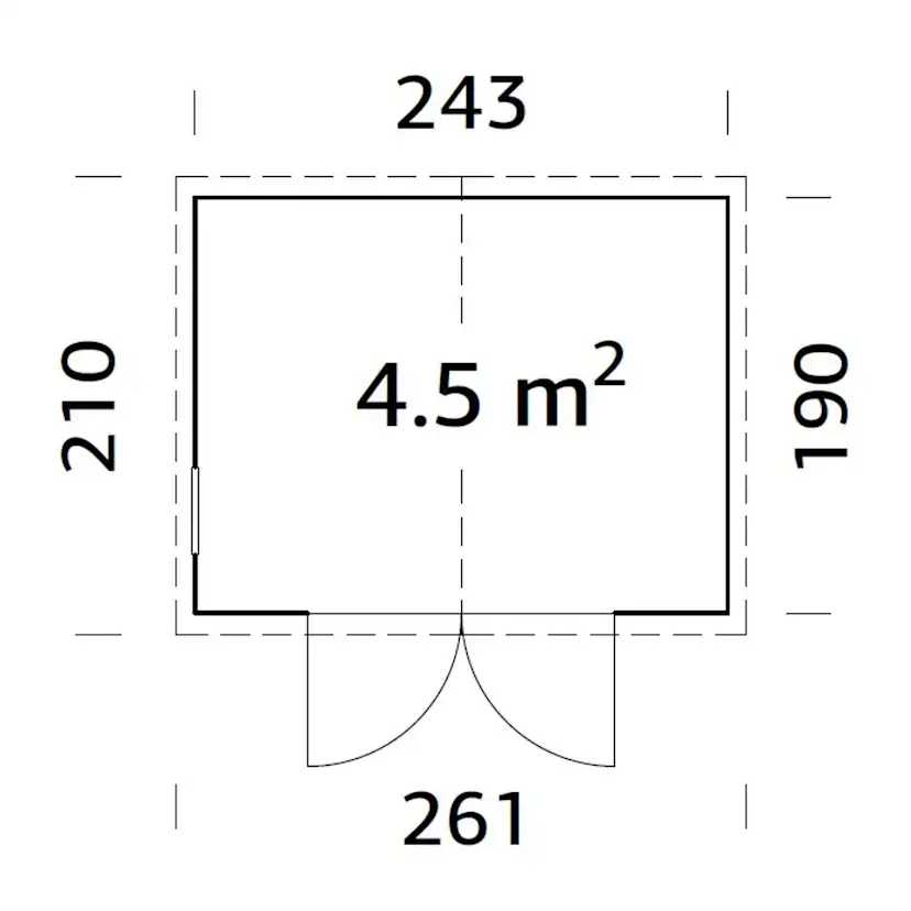 Förråd Palmako Dan 4,6 m2