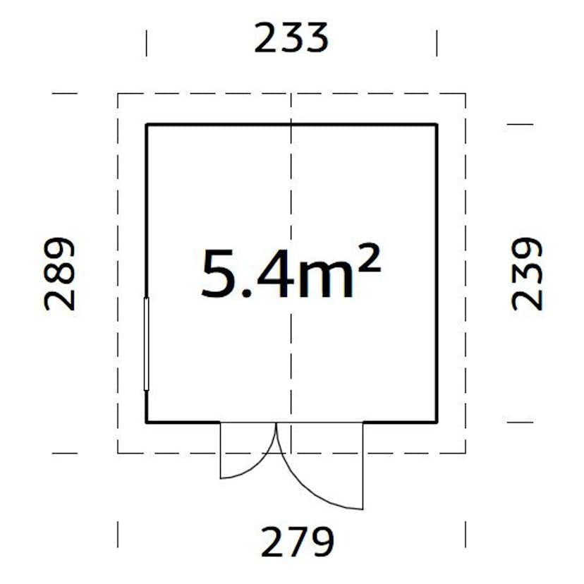 Förråd Palmako Nils 5,4 m2