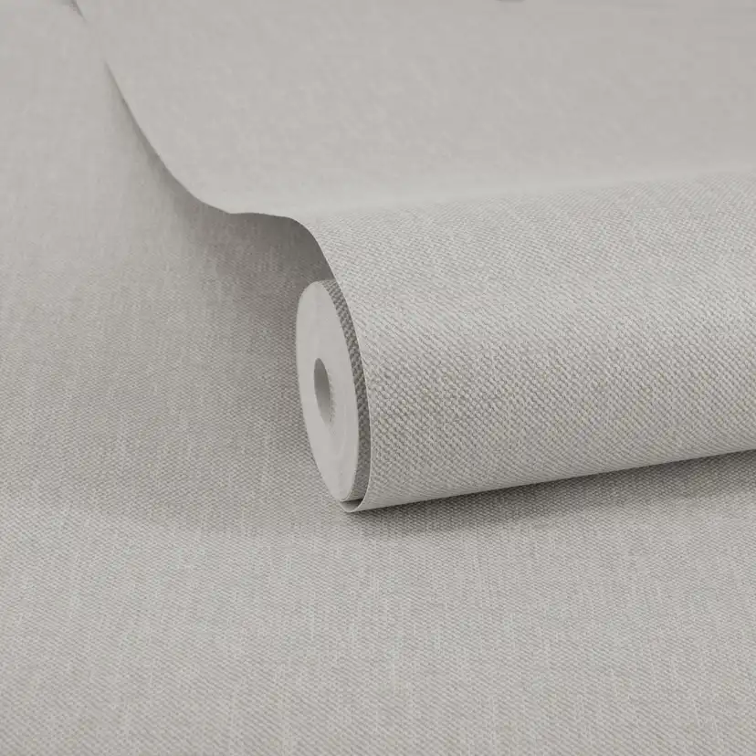 Tapet WOW Linne Glänsande Enfärgad Natural 10125460