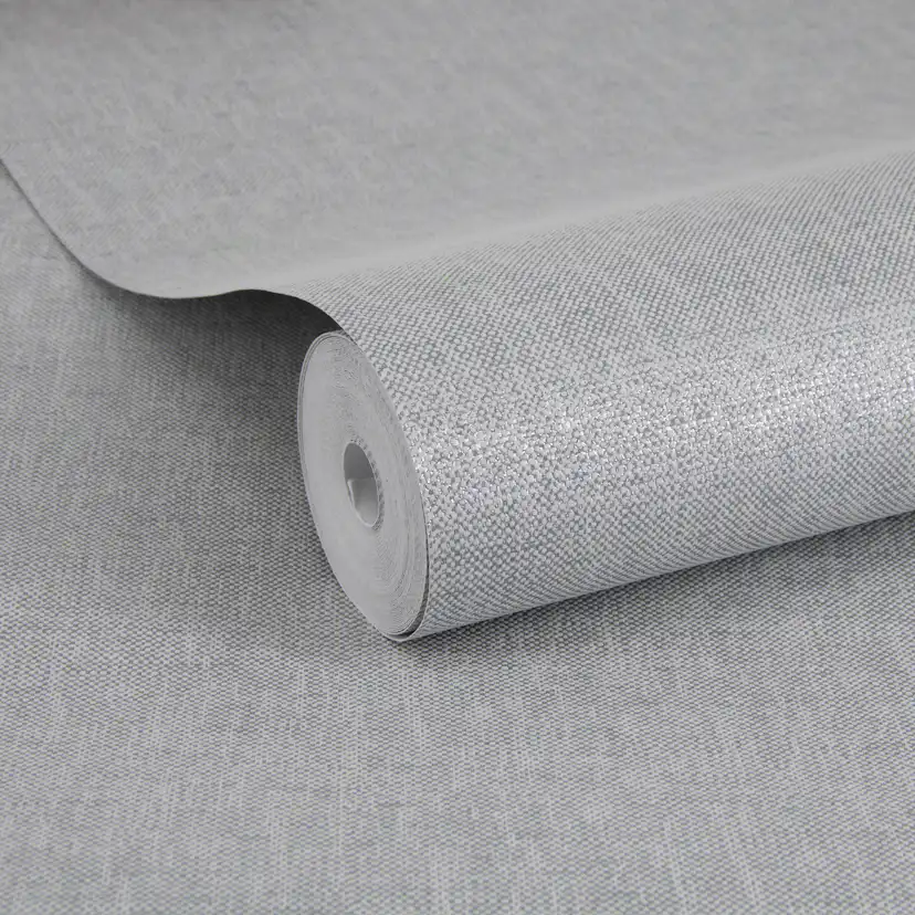 Tapet WOW Linne Glänsande Enfärgad Grön 10125465