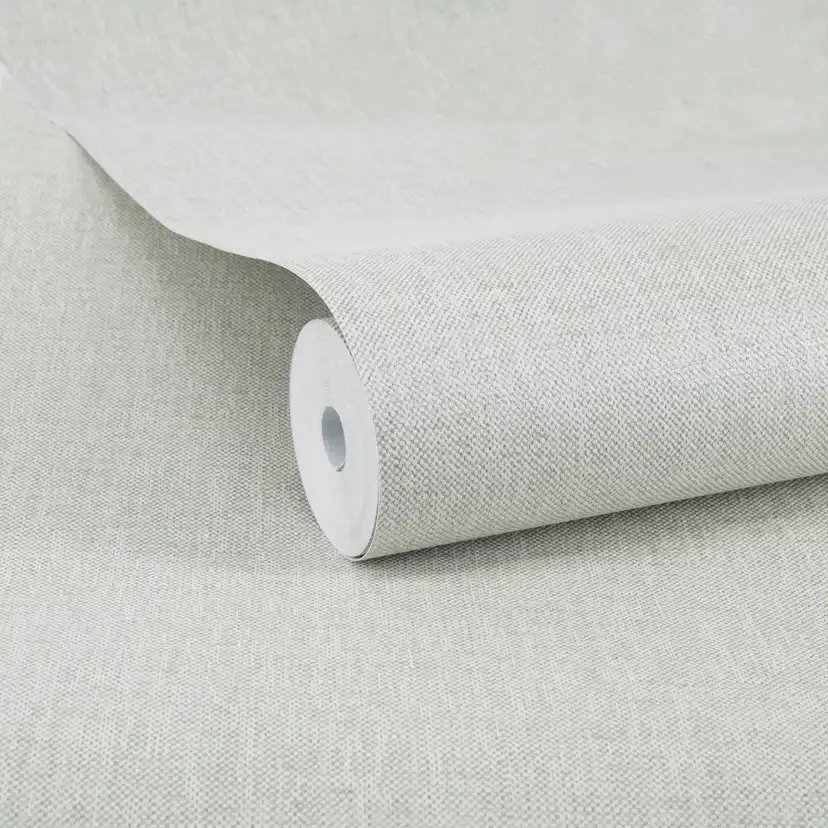 Tapet WOW Linne Glänsande Enfärgad Sage 10138719