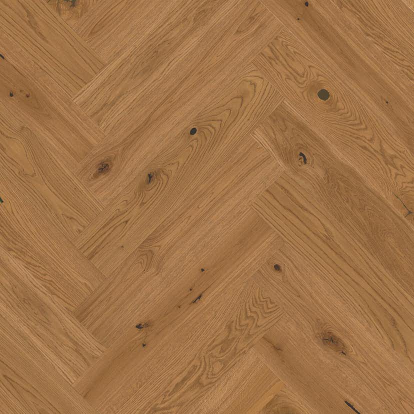 Fiskbensplank Boen Ek Honey Herringbone Live Natural HV-Olja