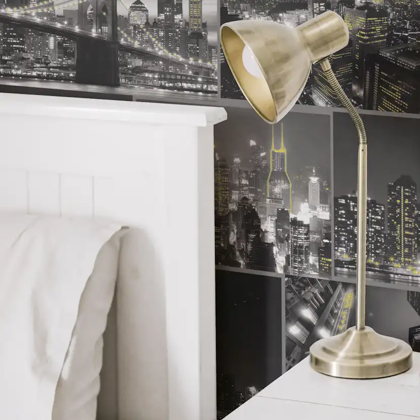 Tapet Fresco City At Night Svart