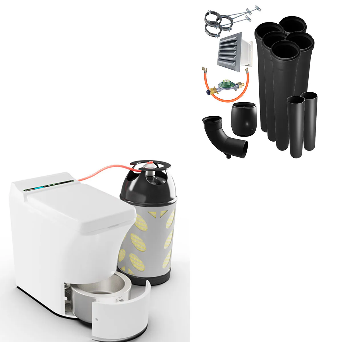 Förbränningstoalett Cinderella Freedoom med Installationspaket