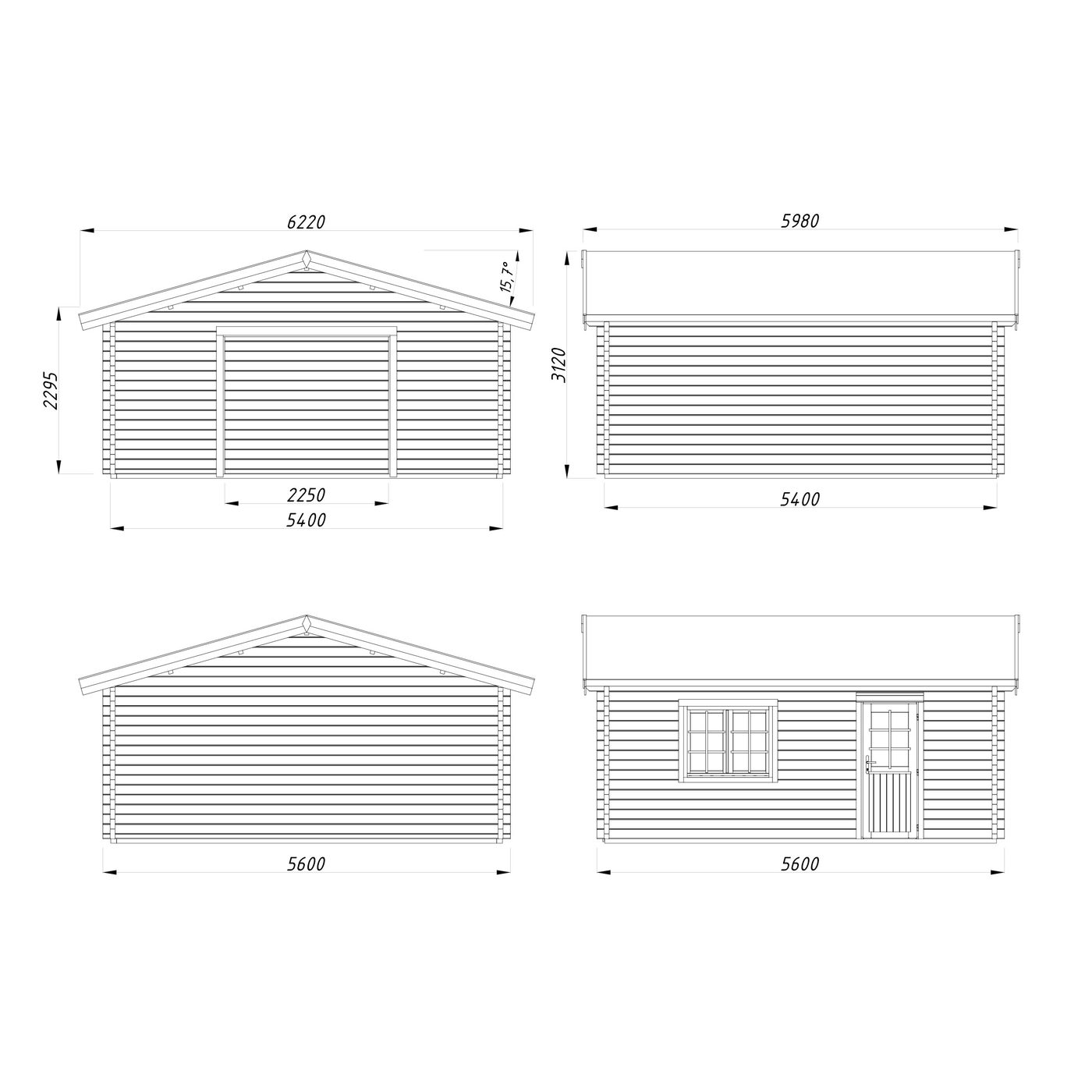 Garage Palmako Roger Kit 29,2 m2