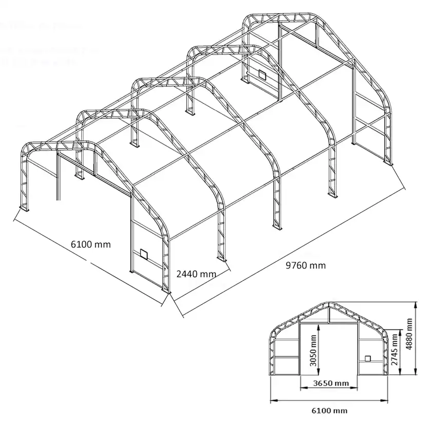 Tälthall Ranch Premium 6,1x9,76x4,88 m