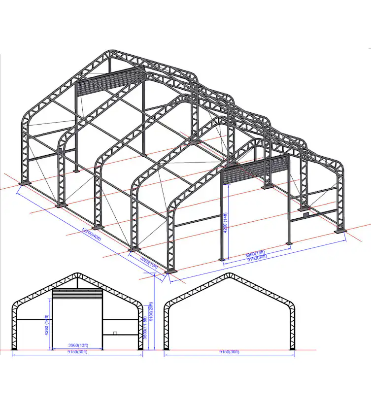 Tälthall Ranch Premium 9,15x12,2x6,1 m