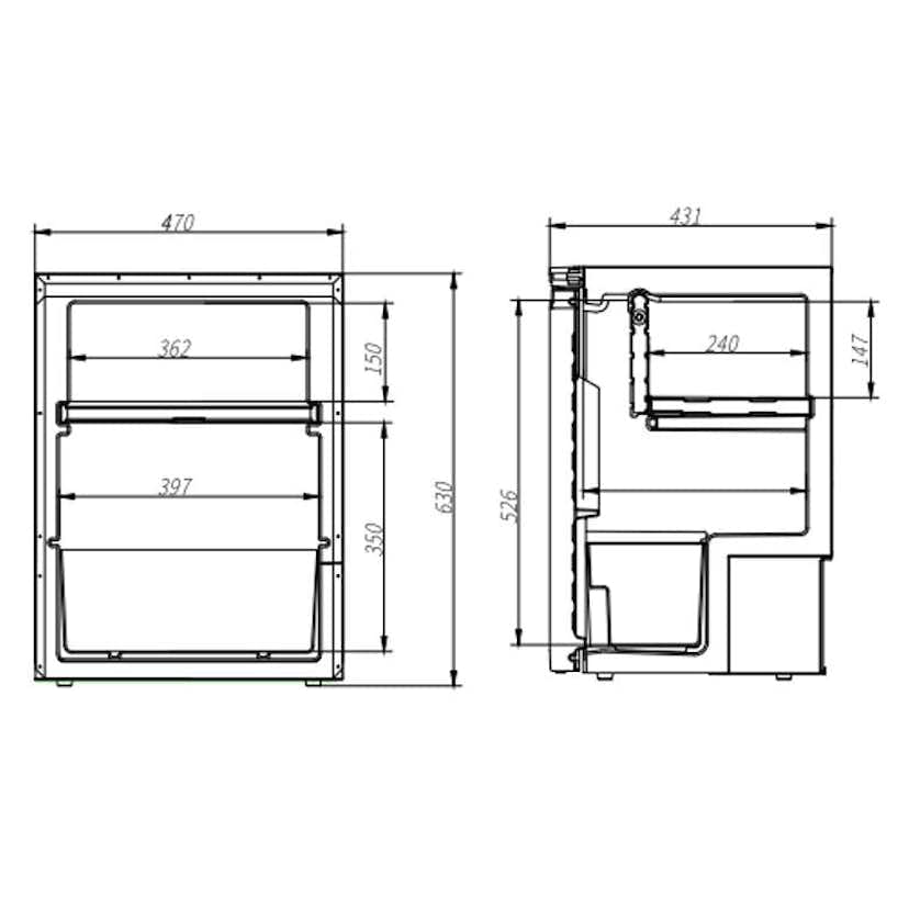 Kompressorkylskåp Frezzer Pro 65L 12/24V Svart