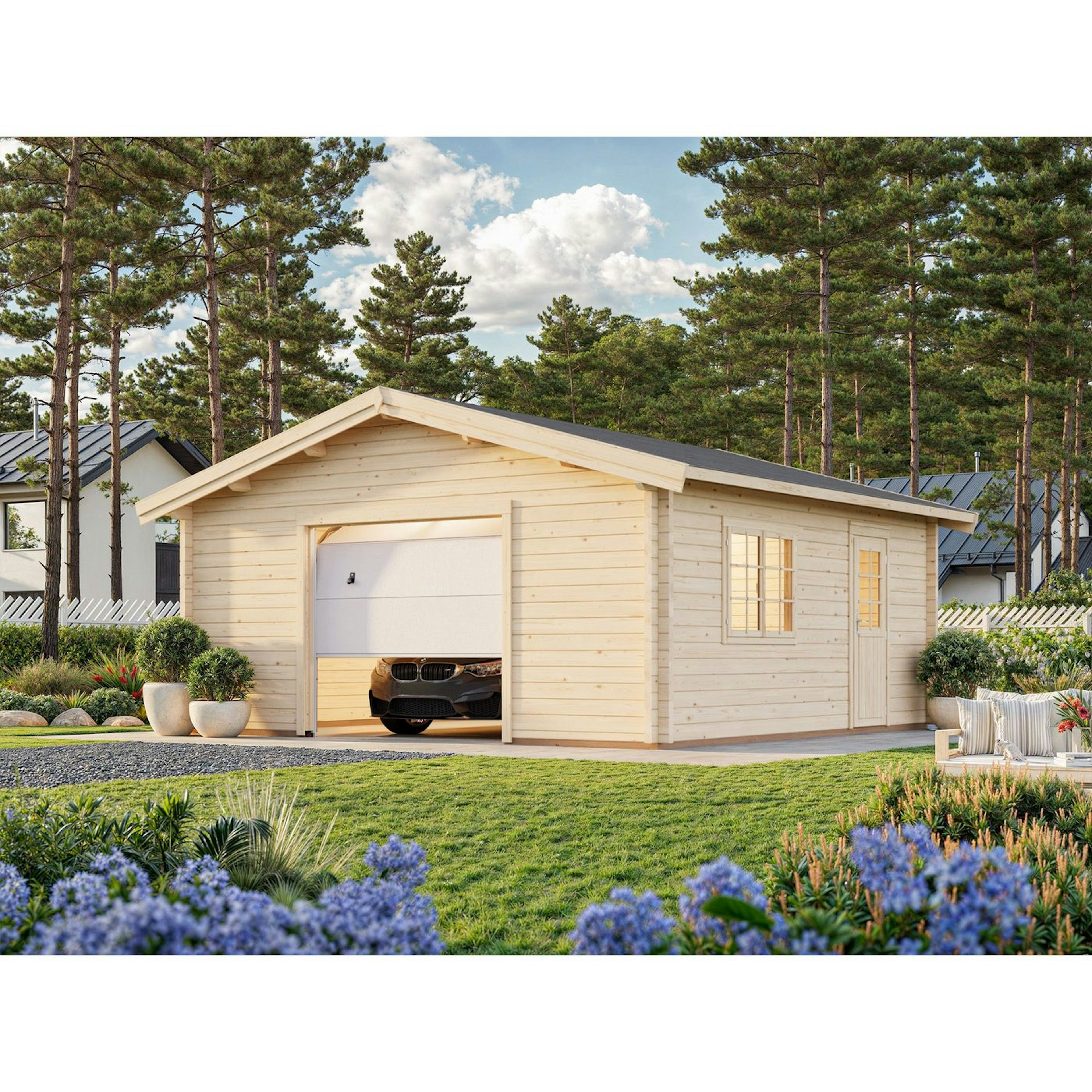Garage Palmako Roger med Garageport 29,2 m2