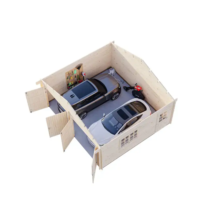 Garage Palmako Roger 28,4 m2 med Slagport