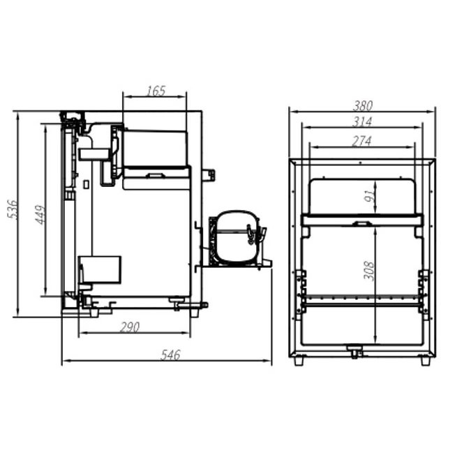 Kompressorkylskåp Frezzer Pro 40L 12/24V Svart