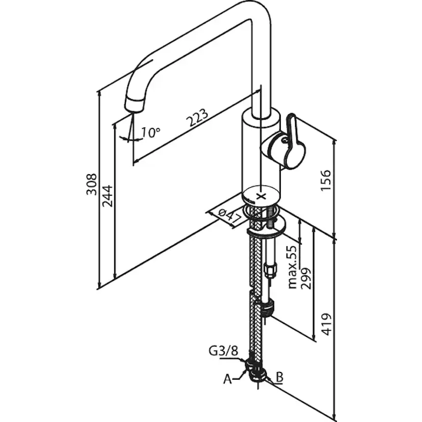 Köksblandare Damixa Silhouet