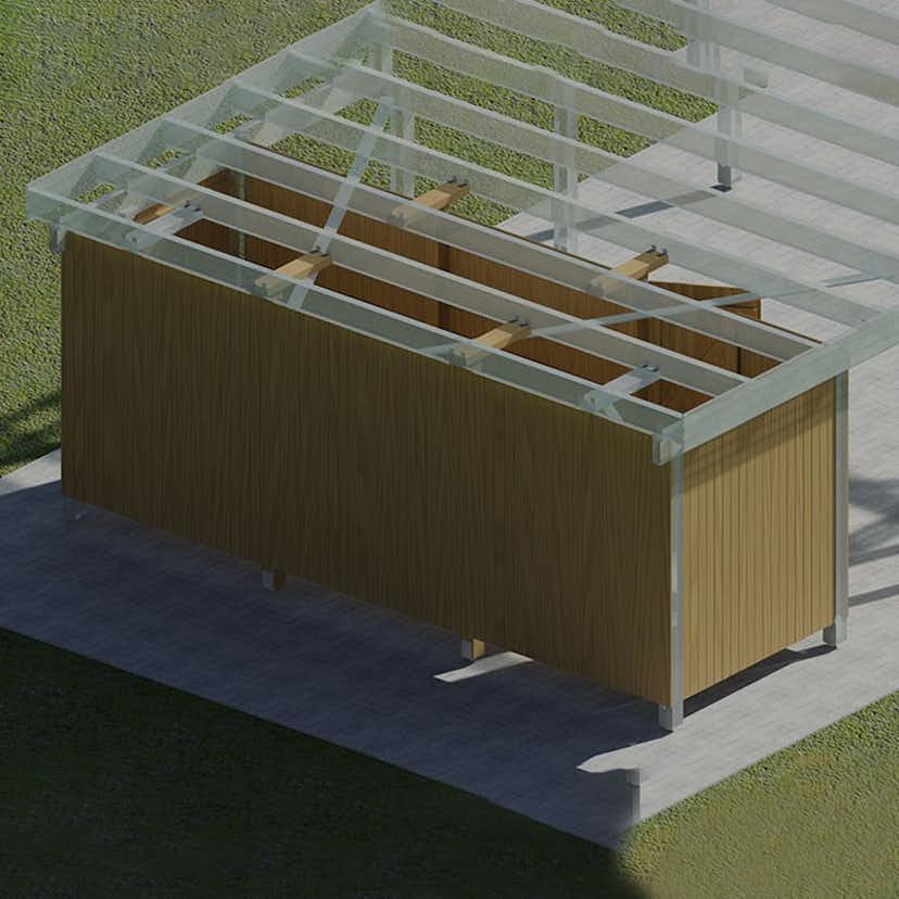 Förråd Palmako 10 m2 tillbehör till Carport Karl