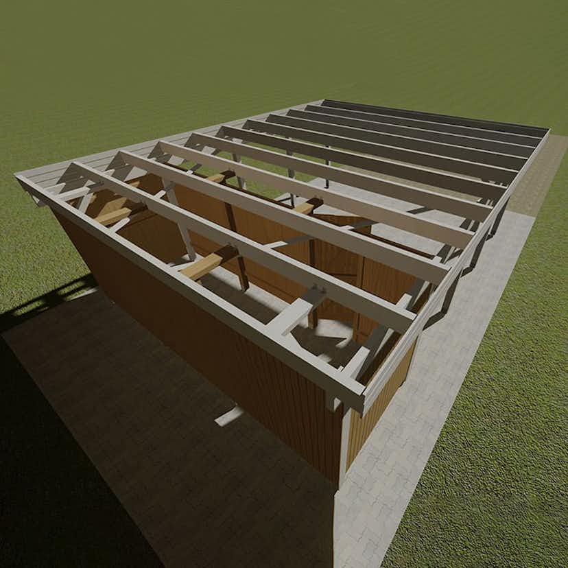 Förråd Palmako 10 m2 tillbehör till Carport Karl