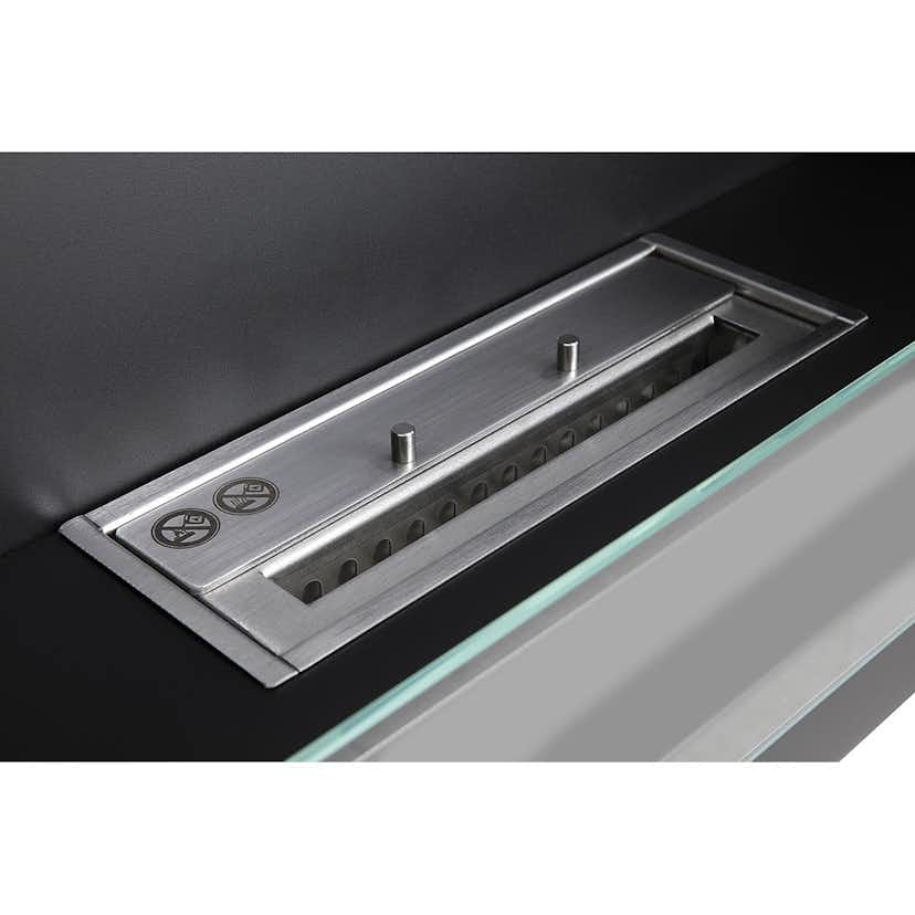 Braskamin Arkiio Vitalis Etanolkamin Vägghängd 78 cm Svart/Stål Bioetanol