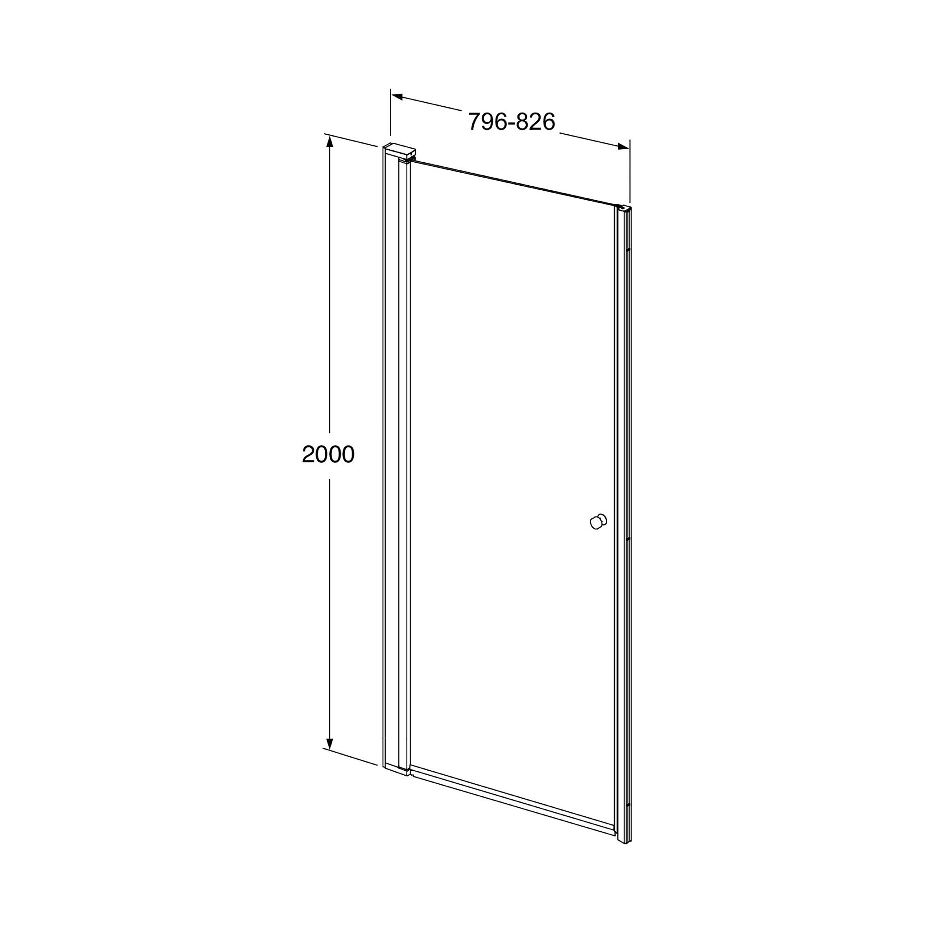 Duschdörr Gustavsberg Square Nisch