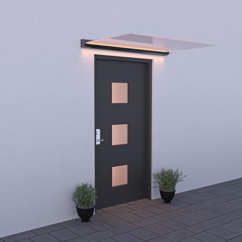 Entrétak Skotte Garden Glas med LED