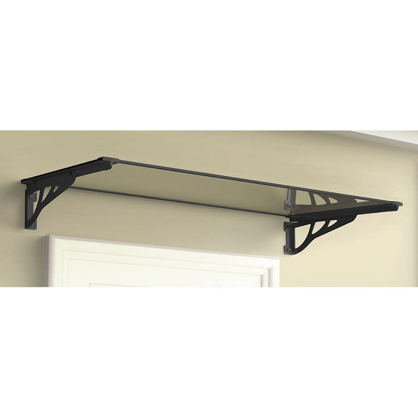 Entrétak Skotte Garden Svart Aluminium Polykarbonat 120x90 cm