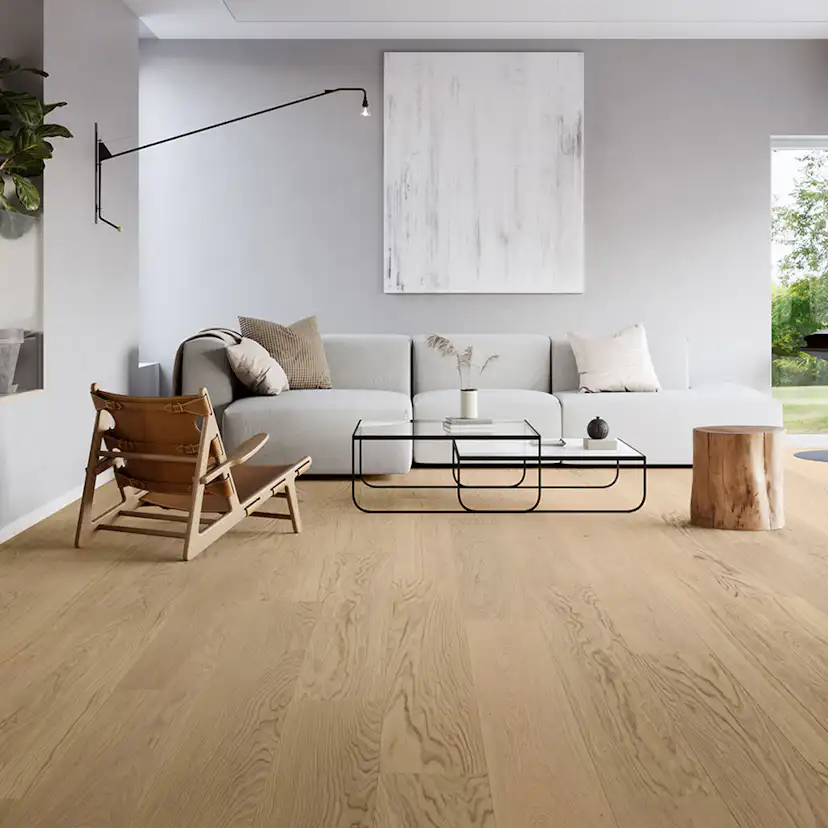 Parkettgolv Moland Super Ek Wideplank Avon White Oak