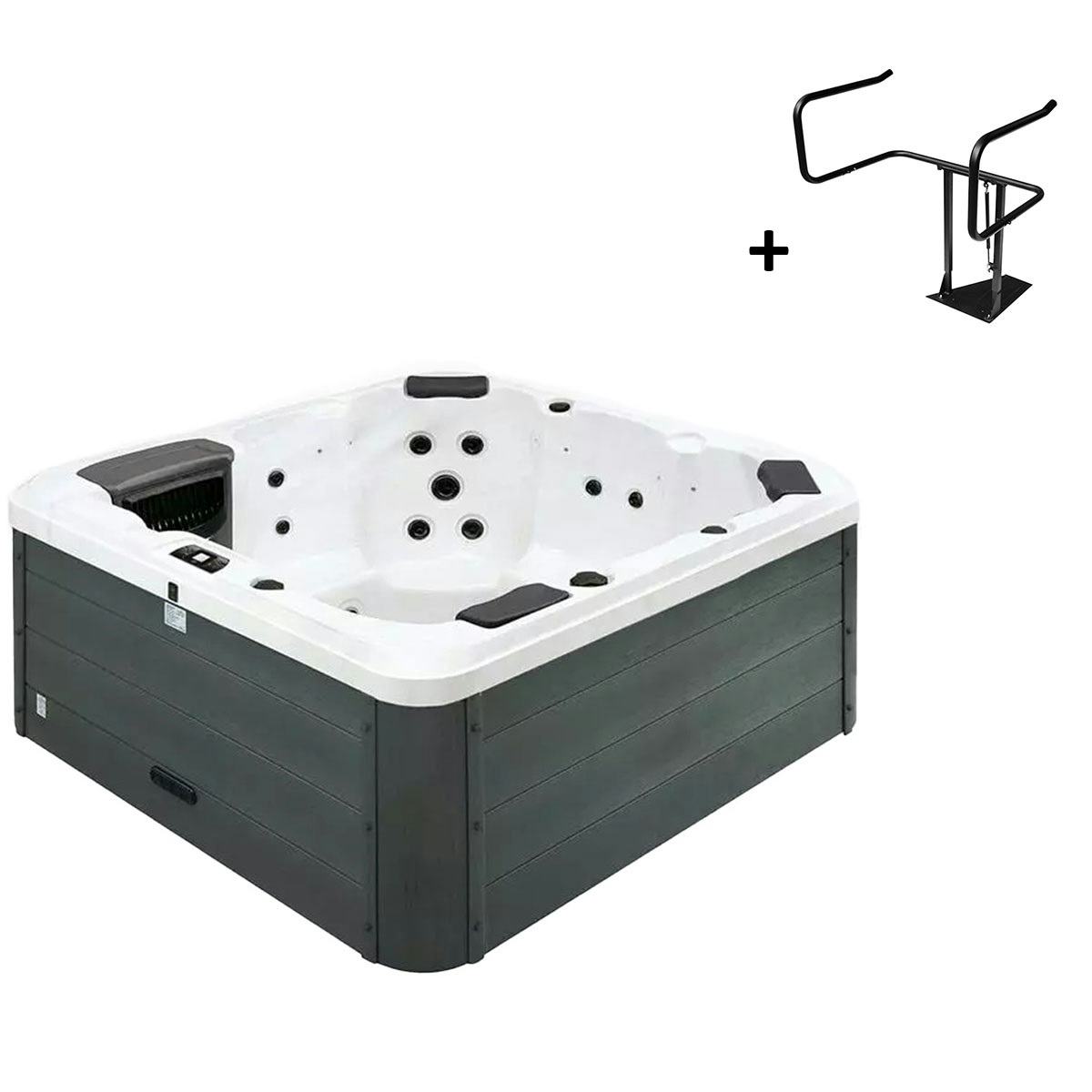 Spabad Svenska Bad Branäs med Lock, Locklyft och Spatrappa