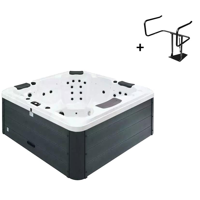 Spabad Svenska Bad Idre med Lock, Locklyft och Spatrappa