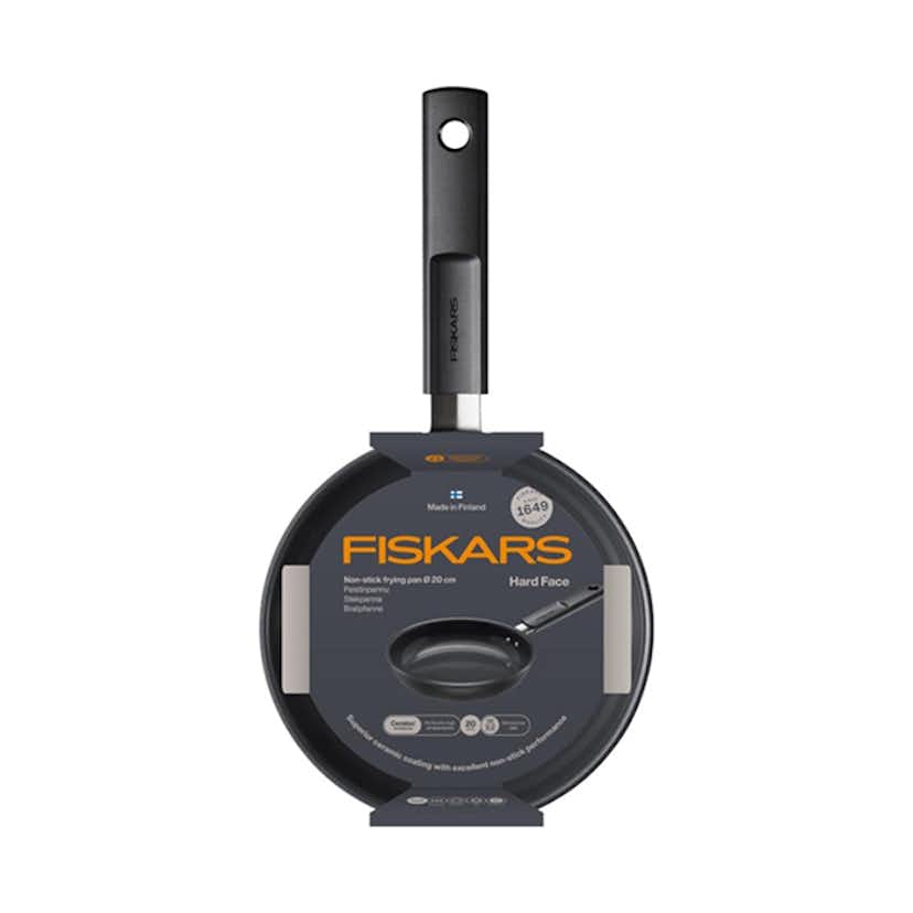 Stekpanna Fiskars Hard Face 20 cm Med Non-Stick Beläggning och Silikonlock