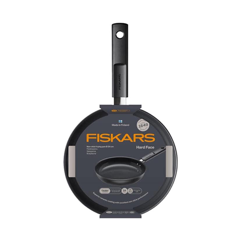 Stekpanna Fiskars Hard Face 26 cm Med Non-Stick Beläggning och Silikonlock