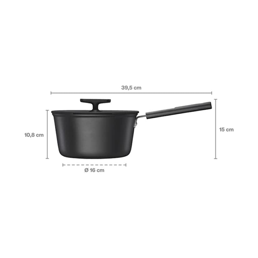 Kastrull Fiskars Hard Face 2,5 L – Hållbar Kastrull med Tjock Botten och Non-stick Beläggning