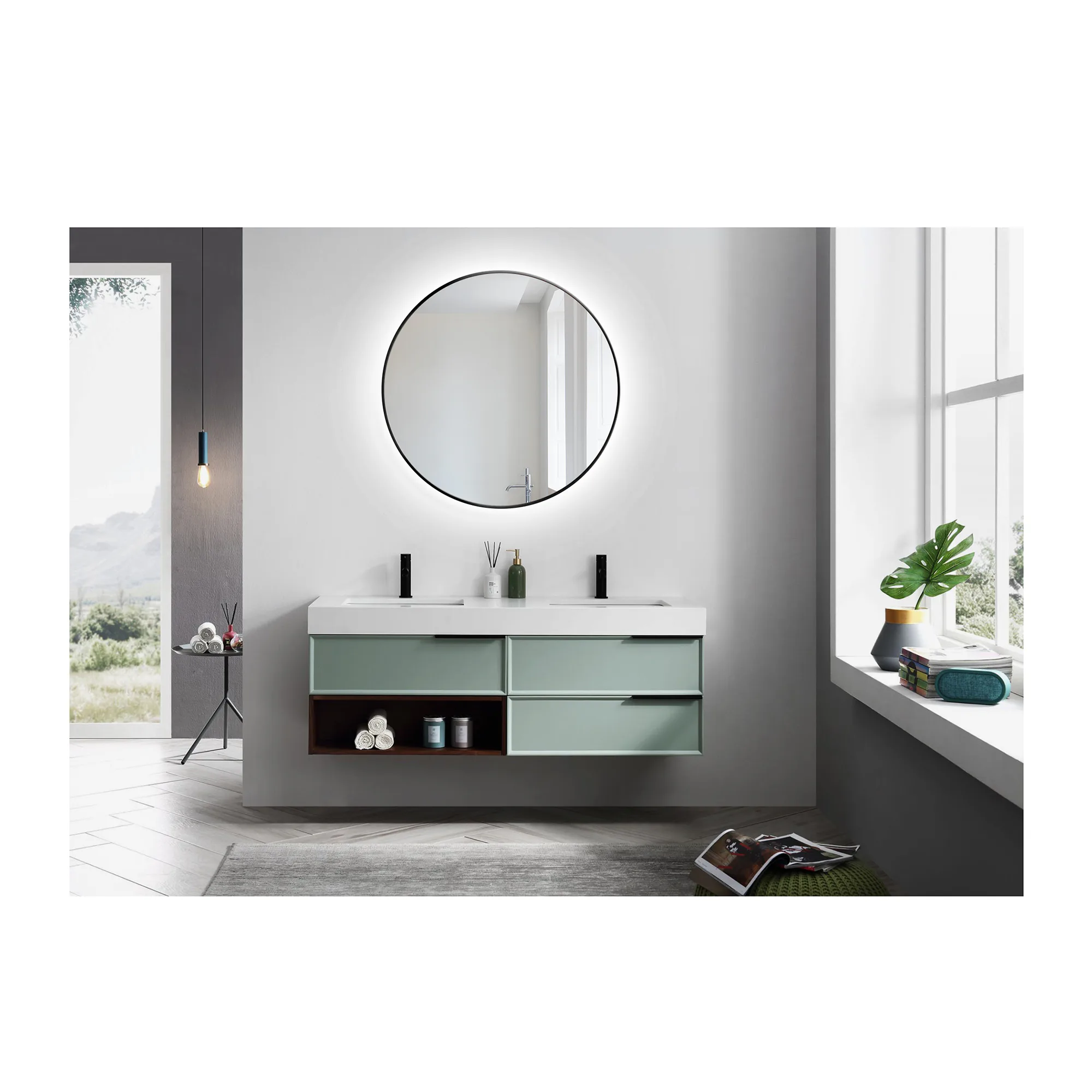 Spegel Bathlife Spira med LED Belysning