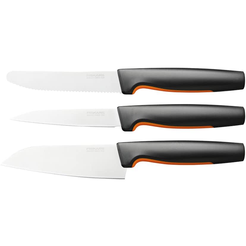 Fiskars Favoritknivset Functional Form – 3 Delar, Kockkniv, Brödkniv & Skalkniv