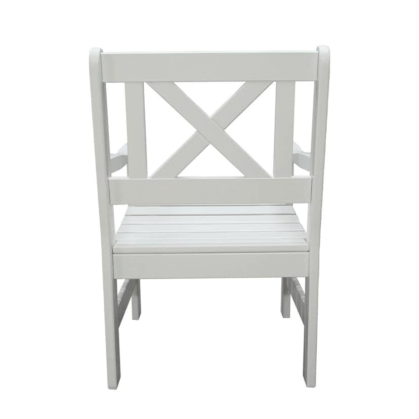 Fåtölj Baltic Garden Europe Vit, 2 st Trädgårdsstolar i Trä