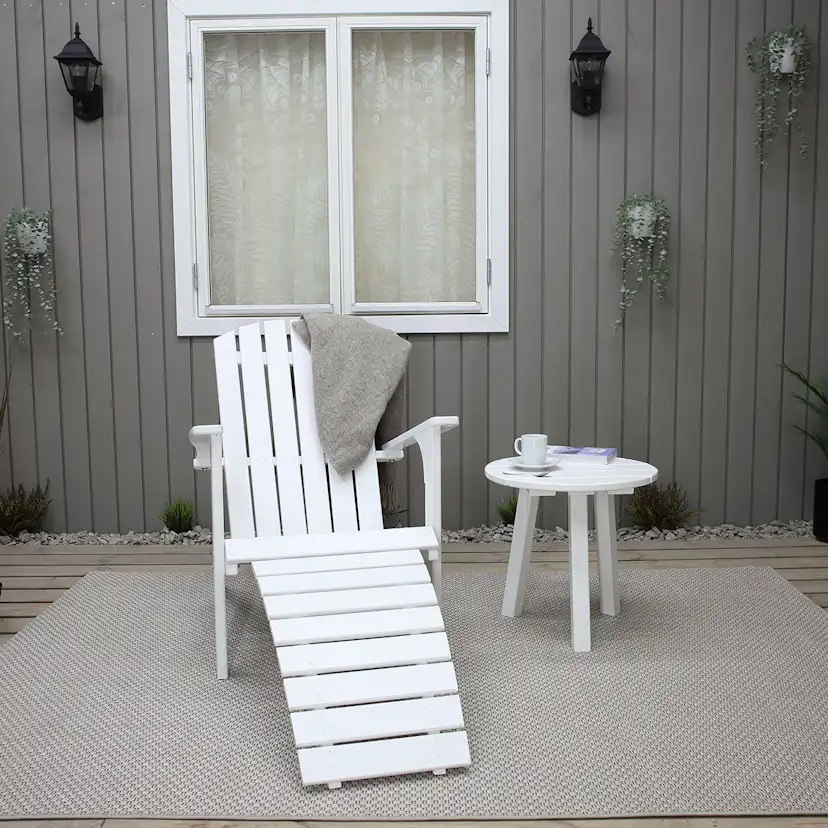 Däckstol Baltic Garden Kungsholm med Fotpall